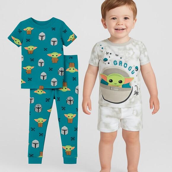 Toddler Boys' (Unisex) 4pc Star Wars Baby Yoda Snug Fit Pajama Set - 18 Months - Picture 1 of 10